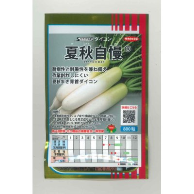 画像1: 送料無料　[大根]　夏秋自慢　800粒　(株)サカタのタネ