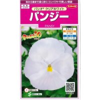 送料無料　花の種　パンジー　パシオ　クリアホワイト　約34粒　(株)サカタのタネ　実咲350（026138）