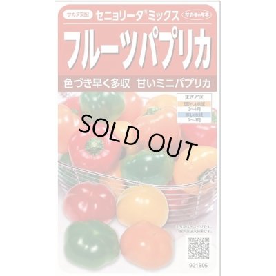 ピーマン フルーツパプリカ セニョリータ ミックス 実咲 サカタ交配 野菜種 ピーマン とうがらし グリーンロフトネモト直営