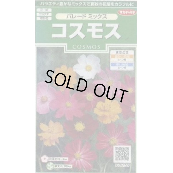 画像1: 送料無料　花の種　コスモス　パレードミックス　小袋　(株)サカタのタネ　実咲250（026241） (1)