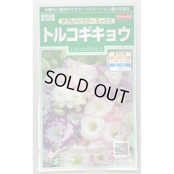 画像1: 送料無料　花の種　トルコギキョウ　ダブルバイカラー　ミックス　約45粒　(株)サカタのタネ　実咲250（026259） (1)