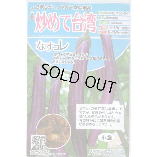 画像1: 送料無料　[なす]　炒めて台湾　40粒　トキタ種苗(株) (1)